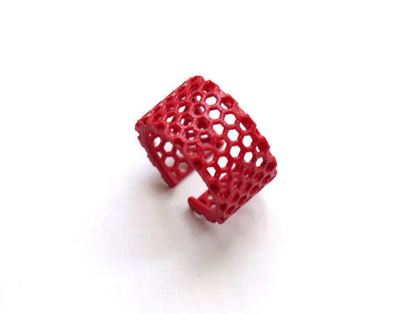 3d printed honeycomb ring