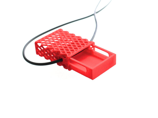 Matchbox Pendant in Red - 3d printed