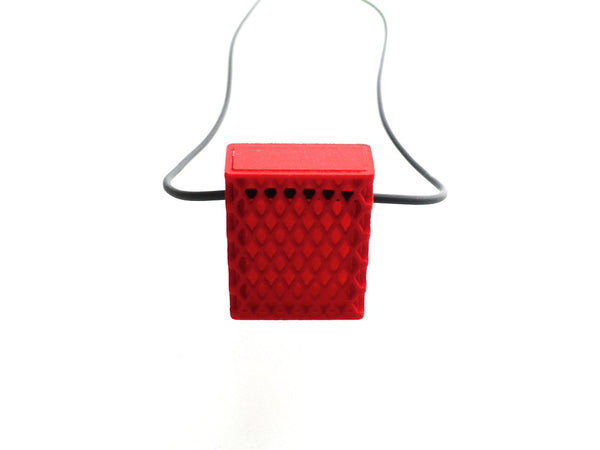 Matchbox Pendant in Red - 3d printed