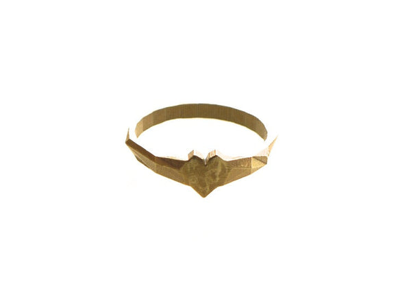 brass heart ring